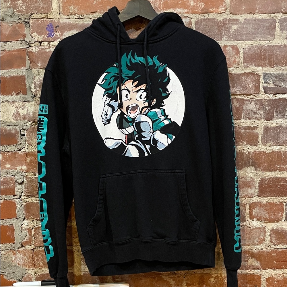 Black Anime Graphic Hoodie